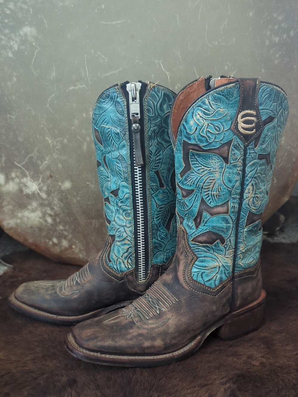DAN POST DP3910 Cowgirl Certified square toe cowboy boots sz 7